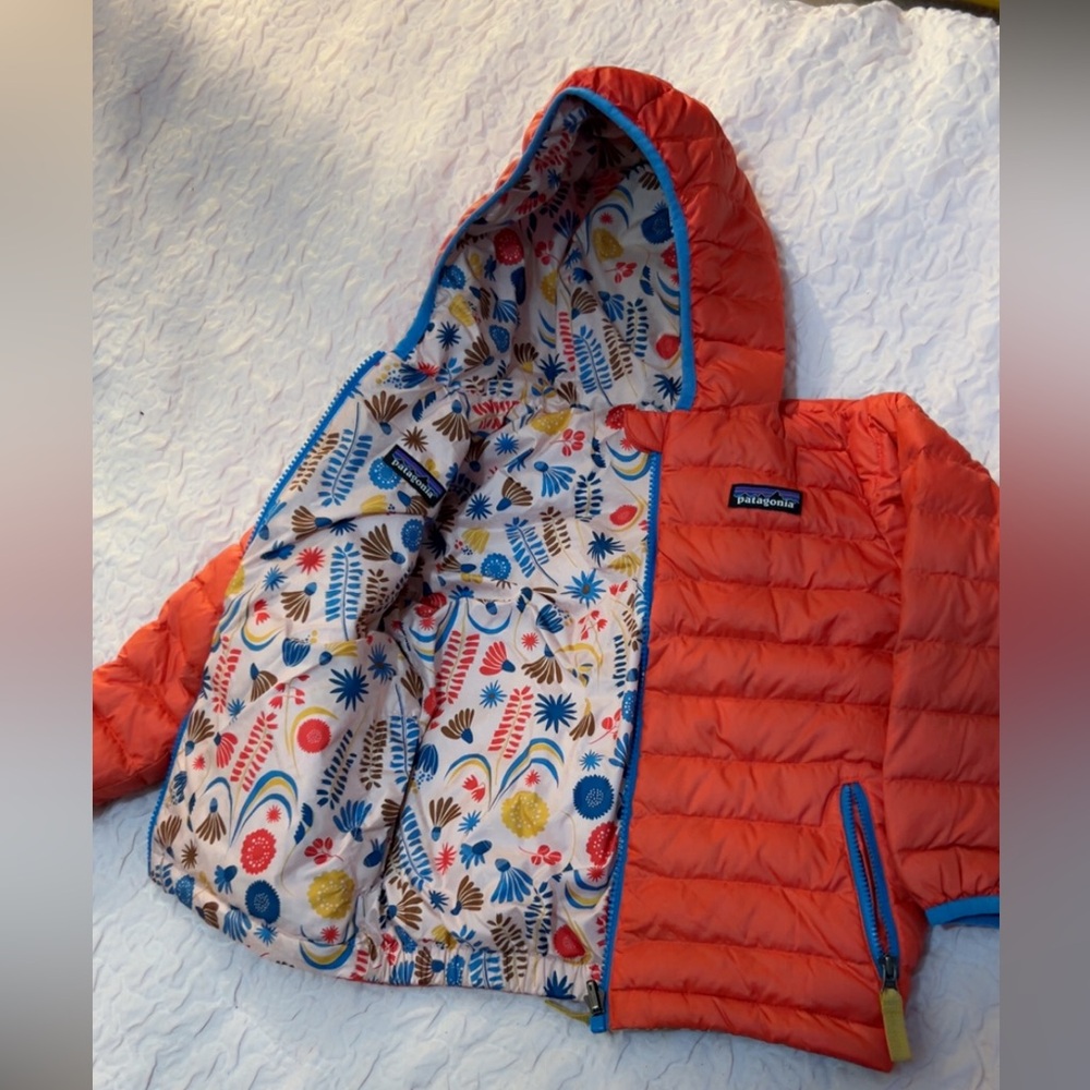 Patagonia Kids Vibrant Orange Puffer Jacket